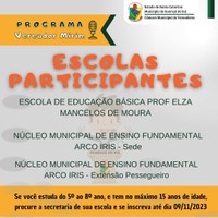 ESCOLAS PARTICIPANTES - ELEIÇÕES MIRINS 2023