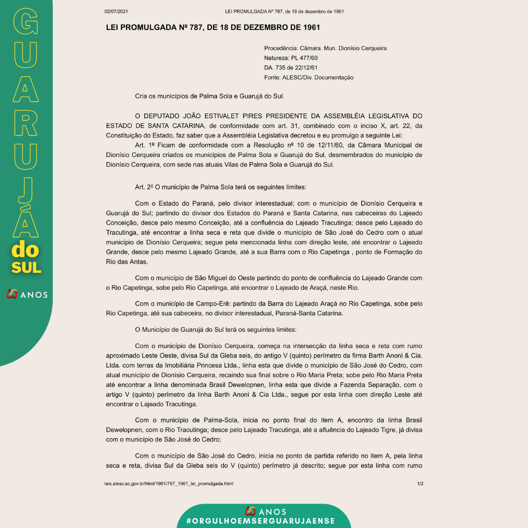 Guarujá 60 Anos: Terra Inspiradora.