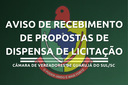RECEBIMENTO DE PROPOSTAS DE DISPENSA DE LICITAÇÃO RECEBIMENTO DE PROPOSTAS DE DISPENSA DE LICITAÇÃO