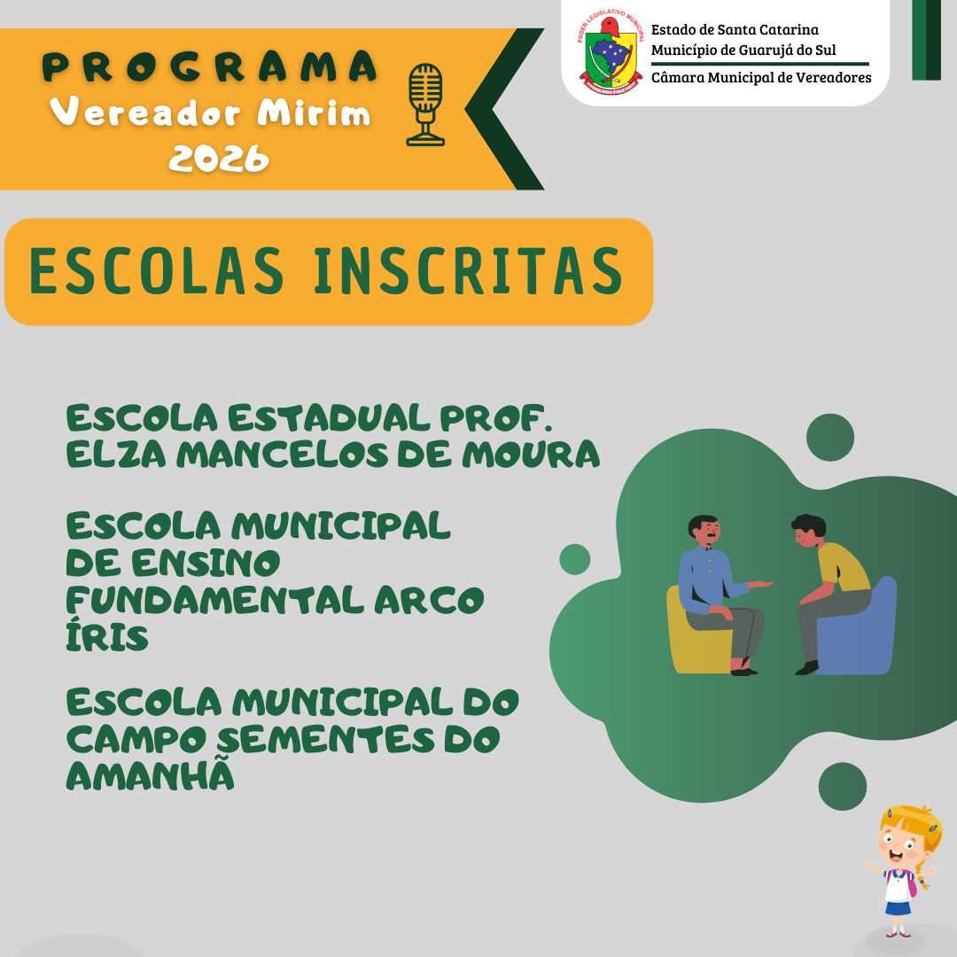 Vereador Mirim 2026 - Escolas Inscritas.png